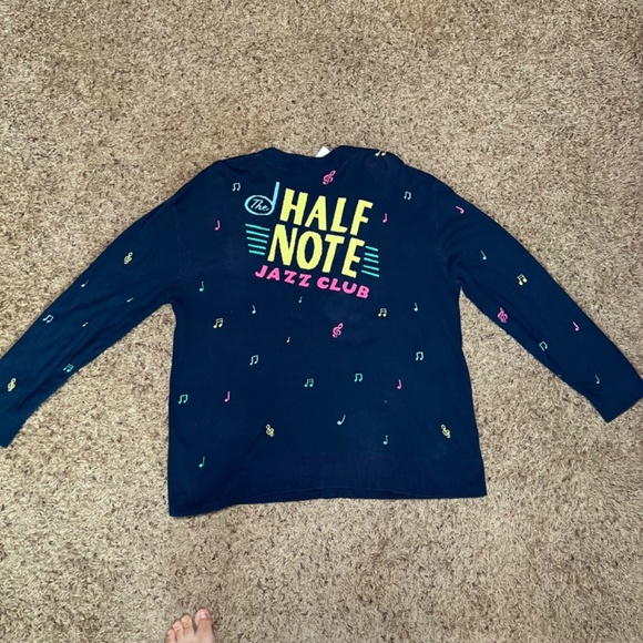 Disney Half Note Jazz Club Cardigan – Music Note Knit Sweater XXL - Picture 6 of 9